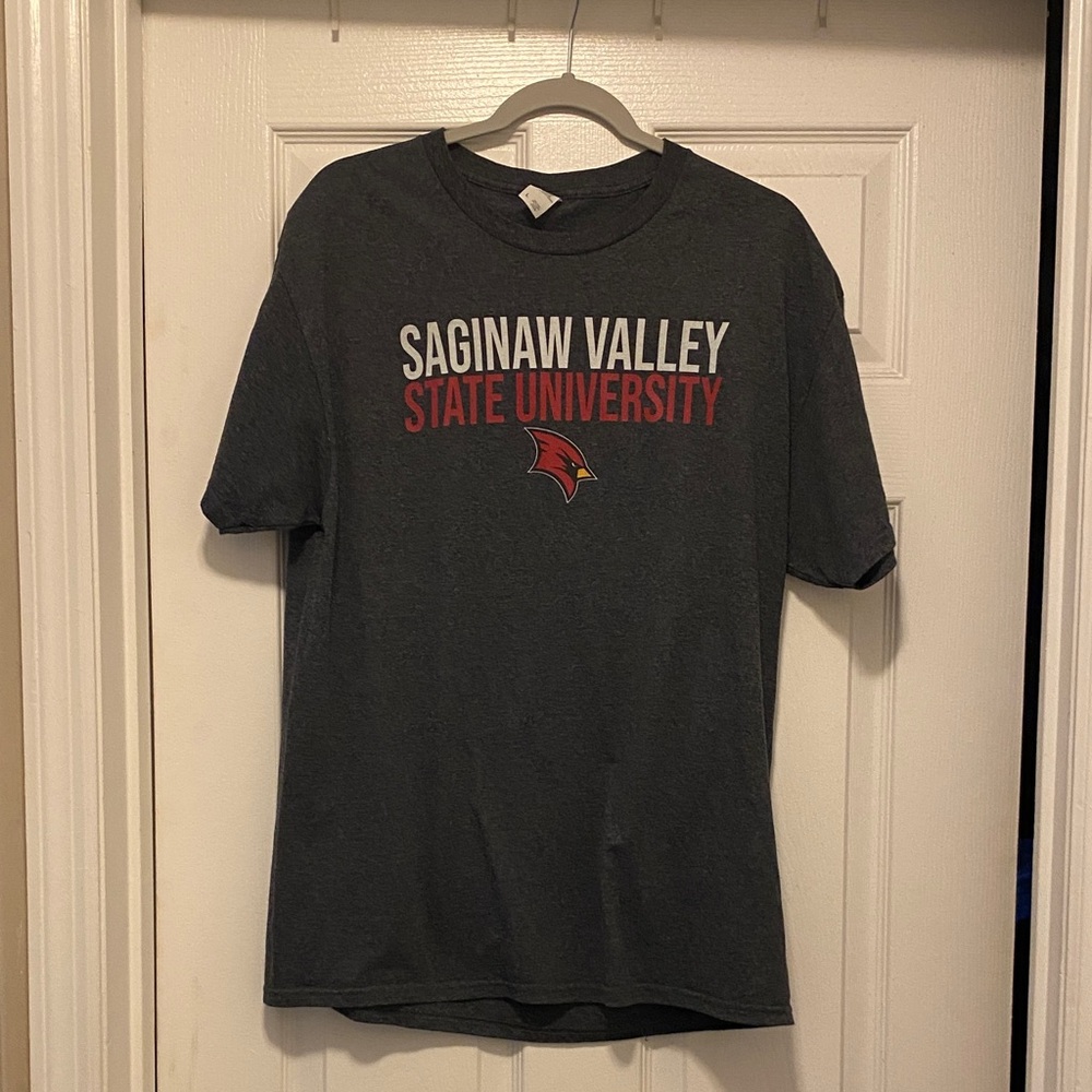 Gildan Dark Gray Saginaw Valley State University Tee